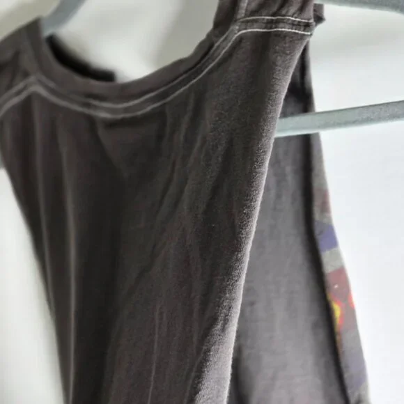 BOHO DIY Distressed Def Leppard Rock Shirt Upcycled Fringed Size SMALL (34-36) - Picture 7 of 10